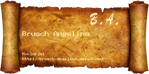 Brusch Angelina névjegykártya